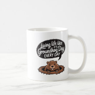 Frohen Tag des Murmeltieres Waldmurmeltier Tier Mu Kaffeetasse