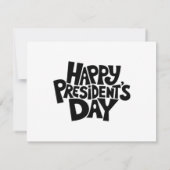Frohen Tag des Präsidenten Klassiker Dankeskarte (Rückseite)
