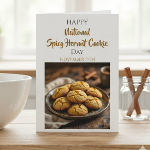 Frohen Tag des würzigen Einsiedler-Kekses   15. No Karte