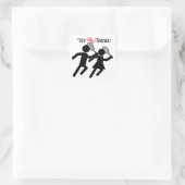Frohen Tennistag Quadratischer Aufkleber (Tasche)