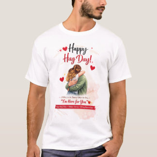 Frohen Umarmungstag Romantisches Liebes- und Trost T-Shirt