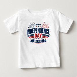 Frohen Unabhängigkeitstag am 4. Juli Patriotisch Baby T-shirt