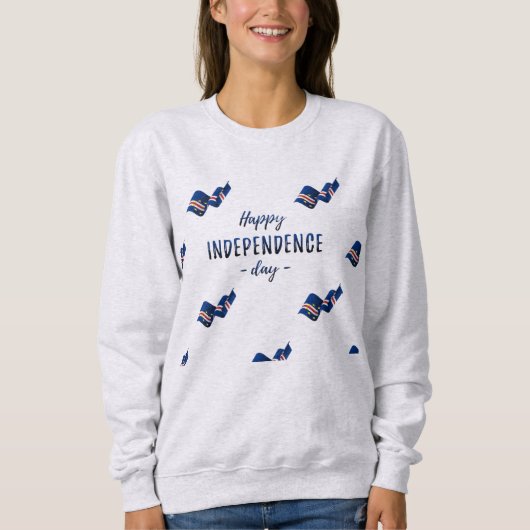 Frohen Unabhängigkeitstag Kap Verde Sweatshirt (Vorderseite)