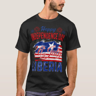 Frohen Unabhängigkeitstag Liberia 26. Juli T-Shirt