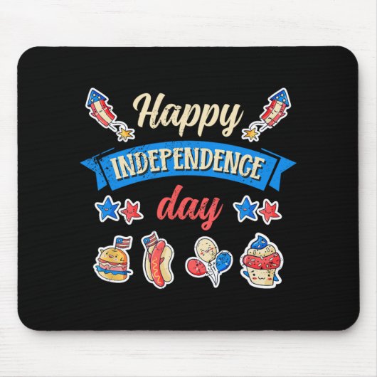 Frohen Unabhängigkeitstag - Unabhängigkeit 4. Juli Mousepad (Vorne)