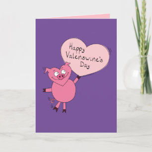 Frohen Valenswines-Tag - Valentinsgrußkarte Karte