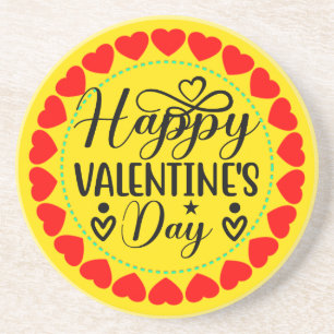 Frohen Valentinstag-53816 Getränkeuntersetzer