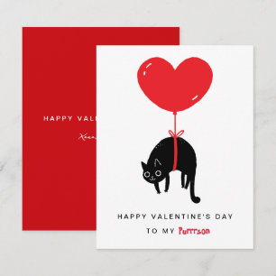 Frohen Valentinstag an meine Purrrson-Karten Mitteilungskarte