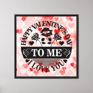Frohen Valentinstag an mich Ich liebe dich-58771 Leinwanddruck