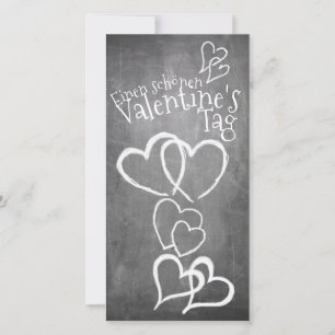 Frohen Valentinstag auf einer Kreidetafel