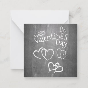 Frohen Valentinstag auf einer Tafel Mitteilungskarte