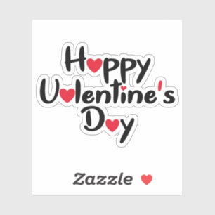 Frohen Valentinstag Aufkleber