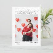 Frohen Valentinstag Benutzerdefinierte Fotocollage Feiertagskarte (Stehend Vorderseite)