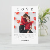 Frohen Valentinstag Benutzerdefinierte Fotocollage Feiertagskarte (Stehend Vorderseite)