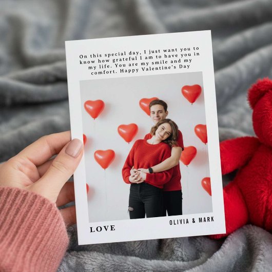 Frohen Valentinstag Benutzerdefinierte Fotocollage Feiertagskarte