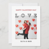 Frohen Valentinstag Benutzerdefinierte Fotocollage Feiertagskarte (Vorderseite)