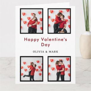 Frohen Valentinstag Benutzerdefinierte Fotocollage Karte