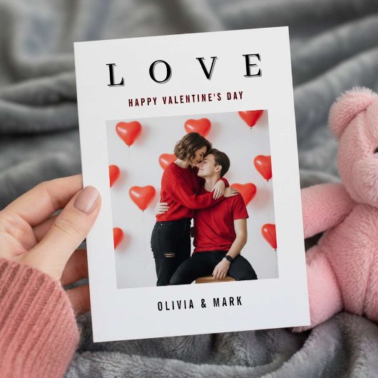 Frohen Valentinstag Benutzerdefiniertes Foto-Kolla Feiertagskarte