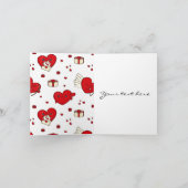 Frohen Valentinstag Benutzerdefiniertes Foto Rote (Innenseite)