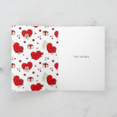 Frohen Valentinstag Benutzerdefiniertes Foto Rote  Feiertagskarte (Innenseite)