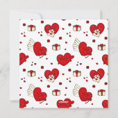 Frohen Valentinstag Benutzerdefiniertes Foto Rote Feiertagskarte (Rückseite)