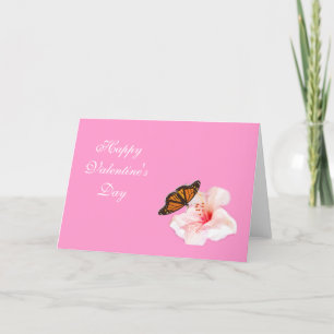 Frohen Valentinstag. Blume und Schmetterling Feiertagskarte
