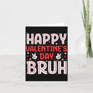 Frohen Valentinstag Bruh Herz Liebe Valentin Junge Karte