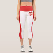 Frohen Valentinstag Capri Leggings (Vorderseite)