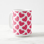 Frohen Valentinstag chic rosa Herzen Kaffeetasse (Vorderseite Links)