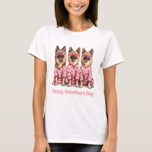 Frohen Valentinstag Deutsche Schäferhunde T-Shirt