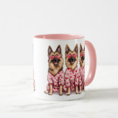 Frohen Valentinstag Deutsche Schäferhunde Tasse (VorderseiteRechts)