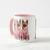 Frohen Valentinstag Deutsche Schäferhunde Tasse (Vorderseite Links)