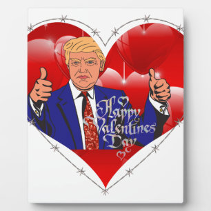 frohen valentinstag donald trump fotoplatte