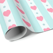 Frohen Valentinstag elegante rote Herzen  Geschenkpapier (Rolleneckpunkt)