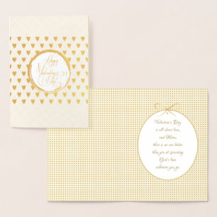 Frohen Valentinstag Eleganter Luxus Gold Folienkarte