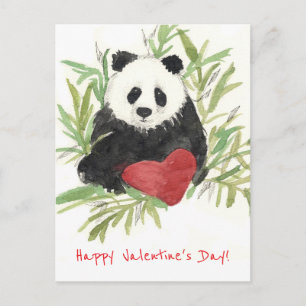 Frohen Valentinstag Enkel Panda Bär Feiertagspostkarte