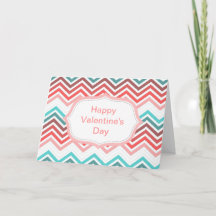 Frohen Valentinstag, farbenfroher Chevron