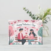 Frohen Valentinstag Feiertagskarte (Stehend Vorderseite)