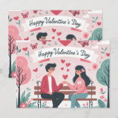 Frohen Valentinstag Feiertagskarte (Vorne/Hinten)