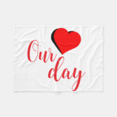 Frohen Valentinstag Fleecedecke (Vorderseite (Horizontal))