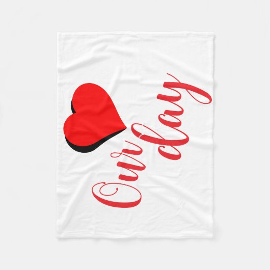 Frohen Valentinstag Fleecedecke (Vorderseite)
