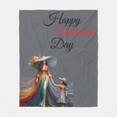 Frohen Valentinstag Fleecedecke (Vorderseite)