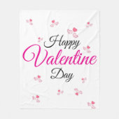 Frohen Valentinstag Fleecedecke (Vorderseite)