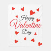 Frohen Valentinstag Fleecedecke (Vorderseite)