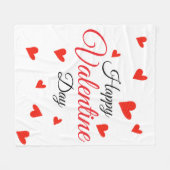 Frohen Valentinstag Fleecedecke (Vorderseite (Horizontal))