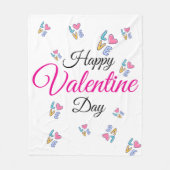 Frohen Valentinstag Fleecedecke (Vorderseite)
