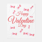 Frohen Valentinstag Fleecedecke (Vorderseite)