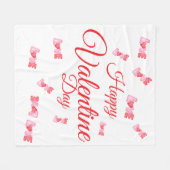 Frohen Valentinstag Fleecedecke (Vorderseite (Horizontal))