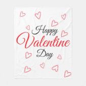 Frohen Valentinstag Fleecedecke (Vorderseite)