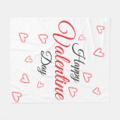 Frohen Valentinstag Fleecedecke (Vorderseite (Horizontal))